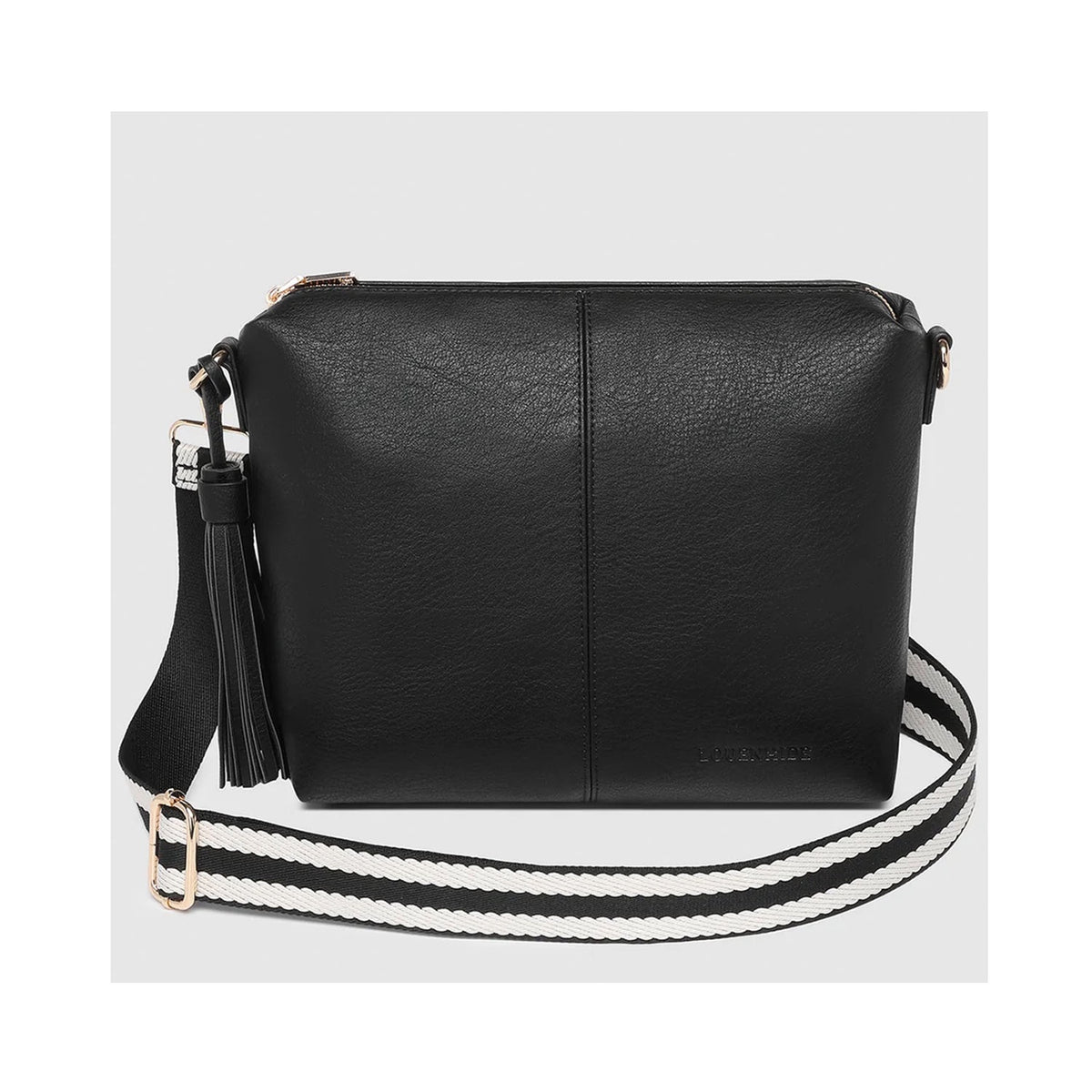 Crossbody Bag Daisy Stripe - Black