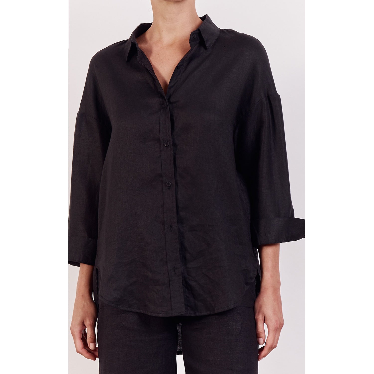 Top Boyfriend Shirt - Black