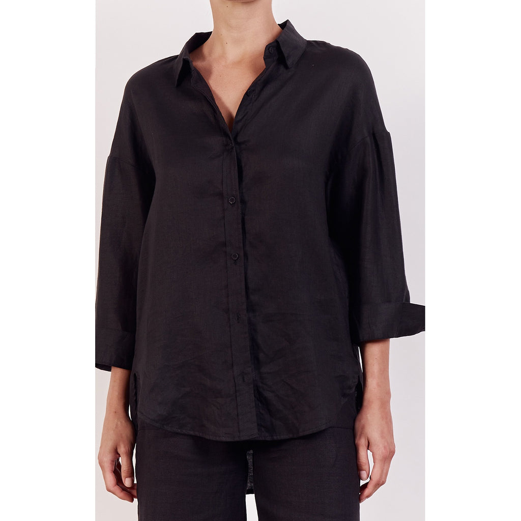 Top Boyfriend Shirt - Black