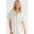 Top Dune Shirt - Sage Shadow Stripe