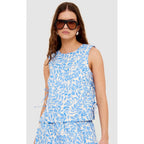 Top Solea Tie Side - Blue Leaf