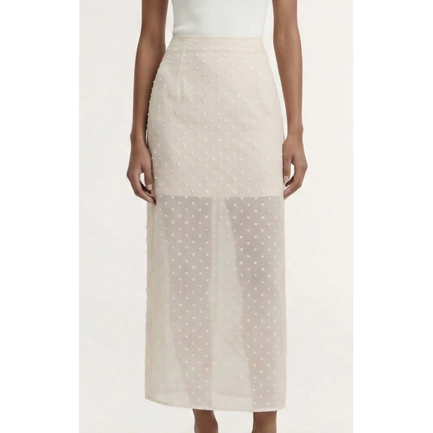 Skirt Midi Etoile - Cream Spot