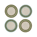 Coasters Set Beaded - Gimlet S/4 Green/Blue