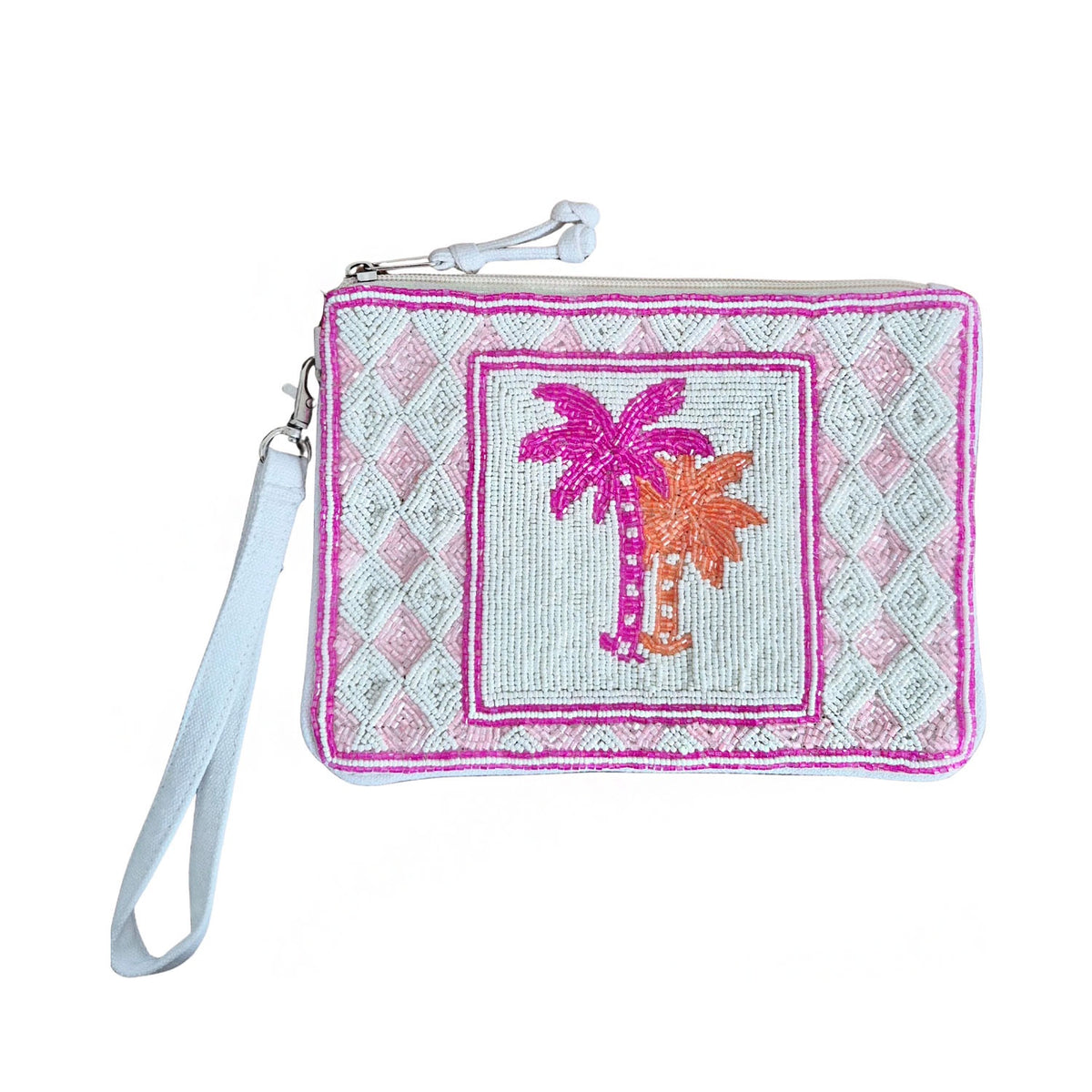 Bag Beaded - Blue/Pink