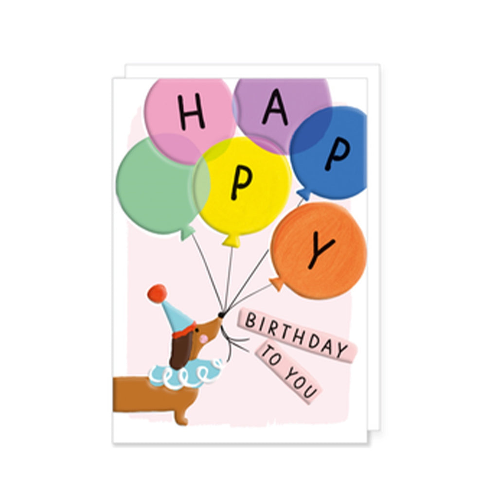 Card HB Dog & Balloons