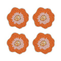 Coaster Flora S/4 Beaded 10cm Multi
