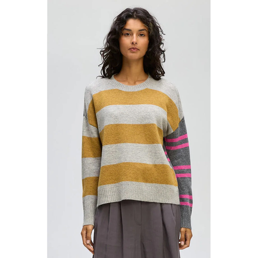 Knit Groove Stripe Crew - Marl
