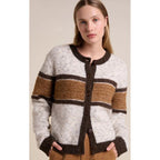 Cardigan Ellery - Caramel Stripe