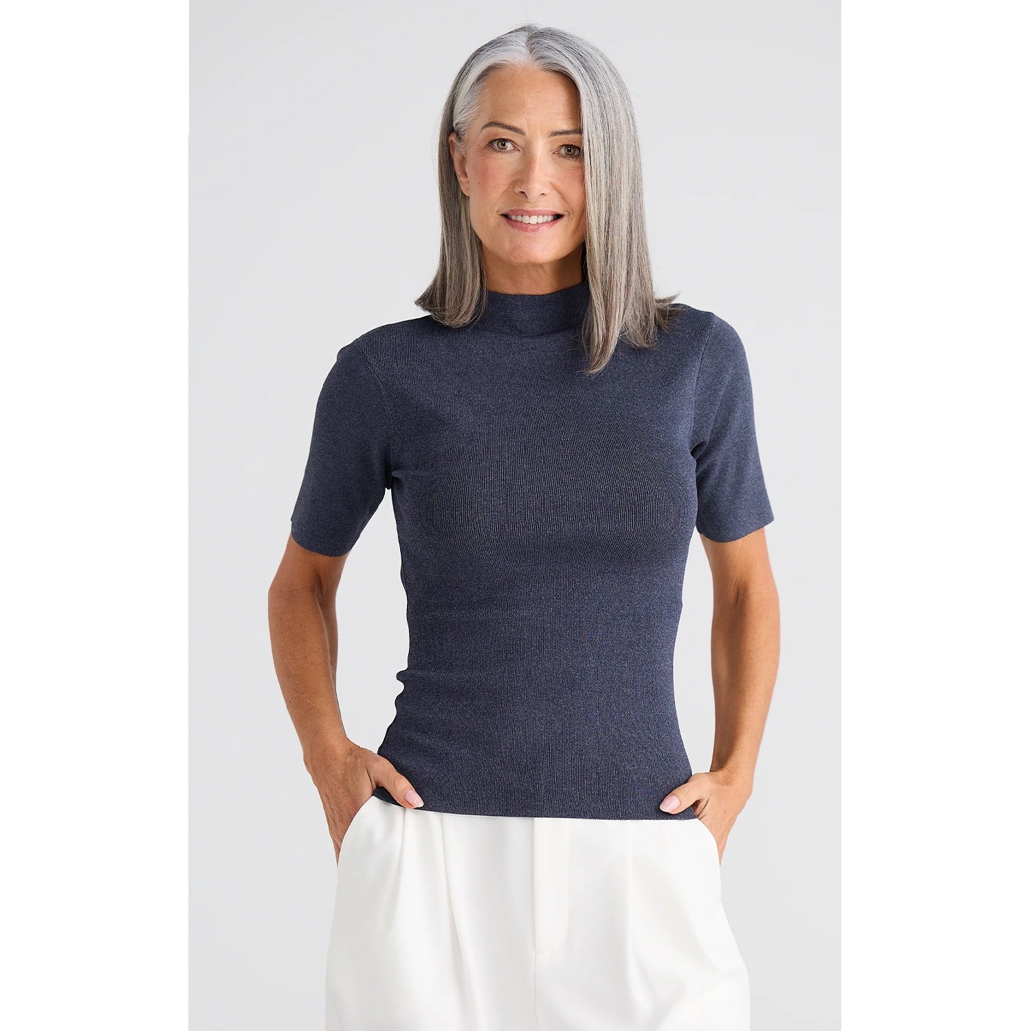 Top Knit Noah - Charcoal Marle