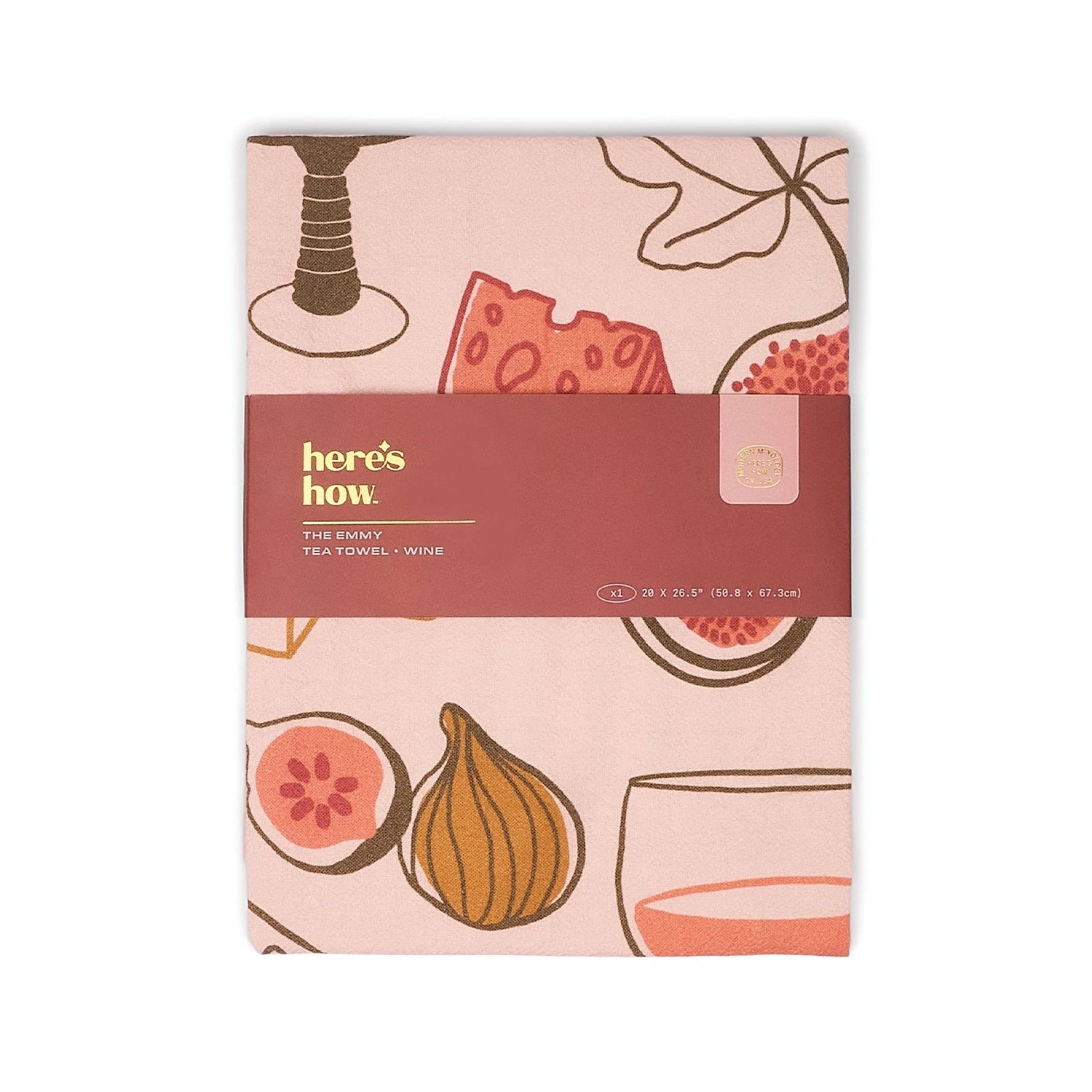 Tea Towel 'The Emmy' - Wine