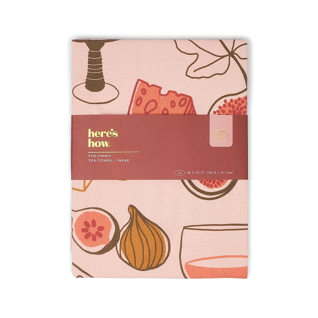 Tea Towel 'The Emmy' - Wine