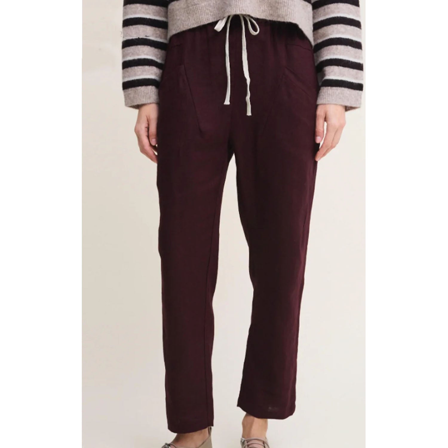 Pant Luxe Linen Burgundy