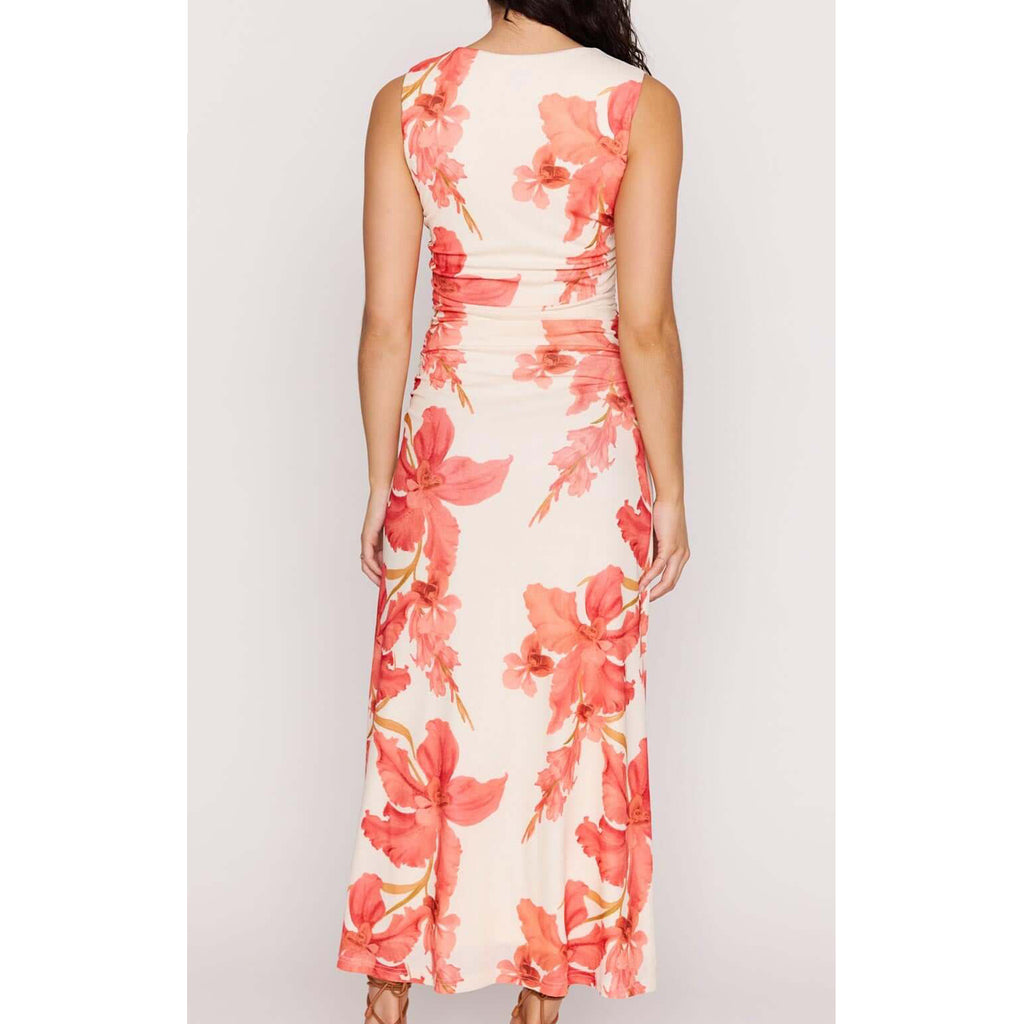 Dress Isla Mesh Midi - Peach Floral