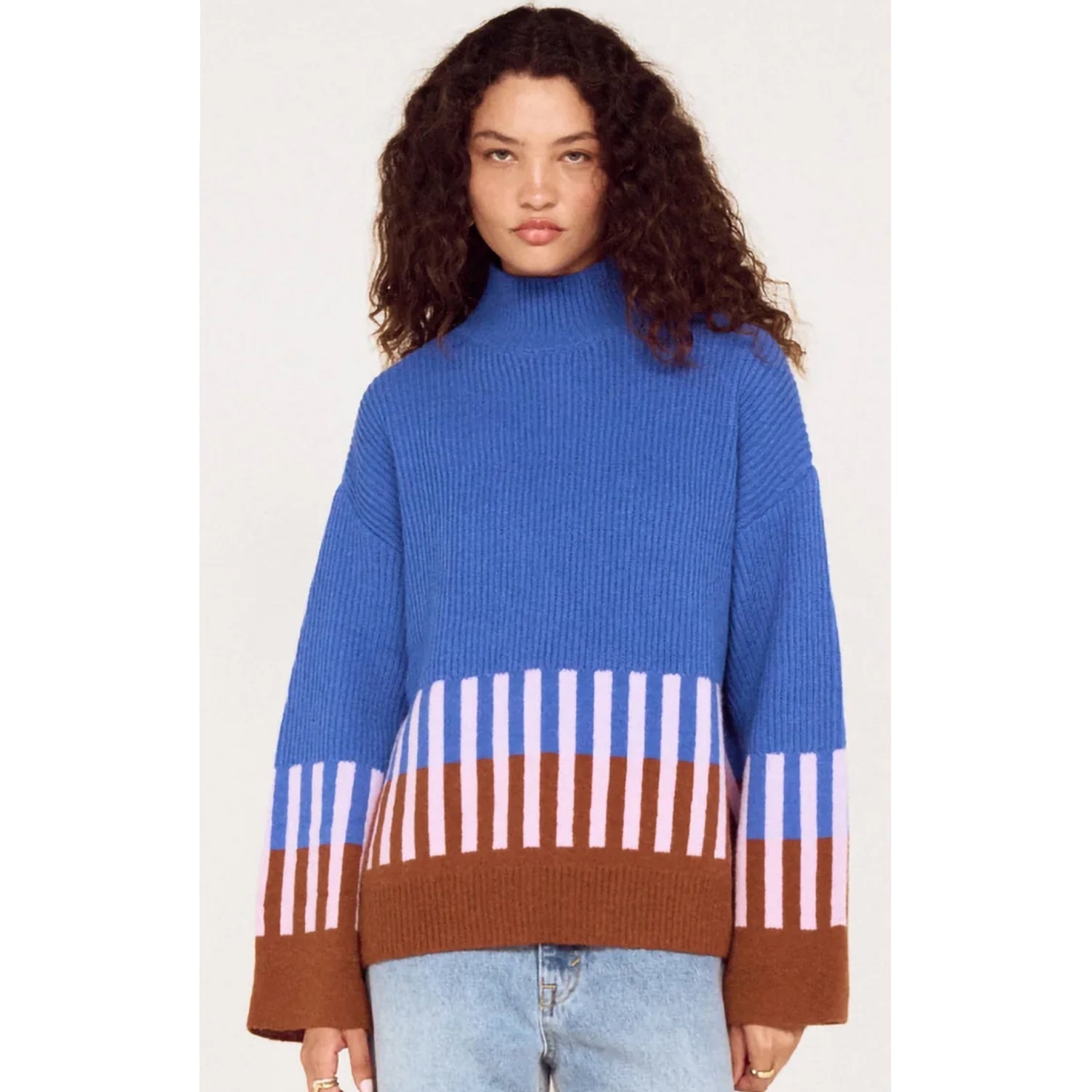 Knit Kaia Intarsia - Cobalt