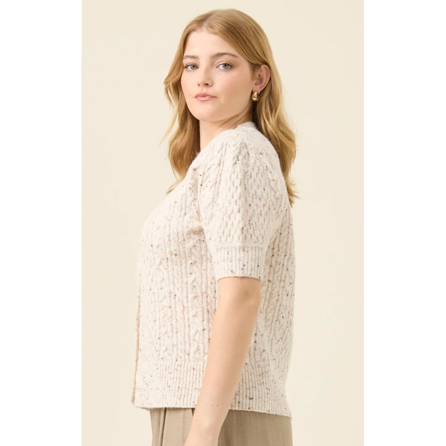 Cardigan Mckenna Short Sleeve - Ivory