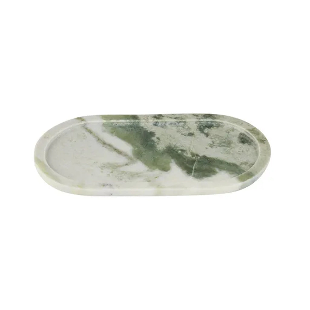 Tray Marble Rounded 15x28cm White