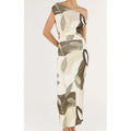 Dress Ophiele Twist Midi - Dark Leaf Garden