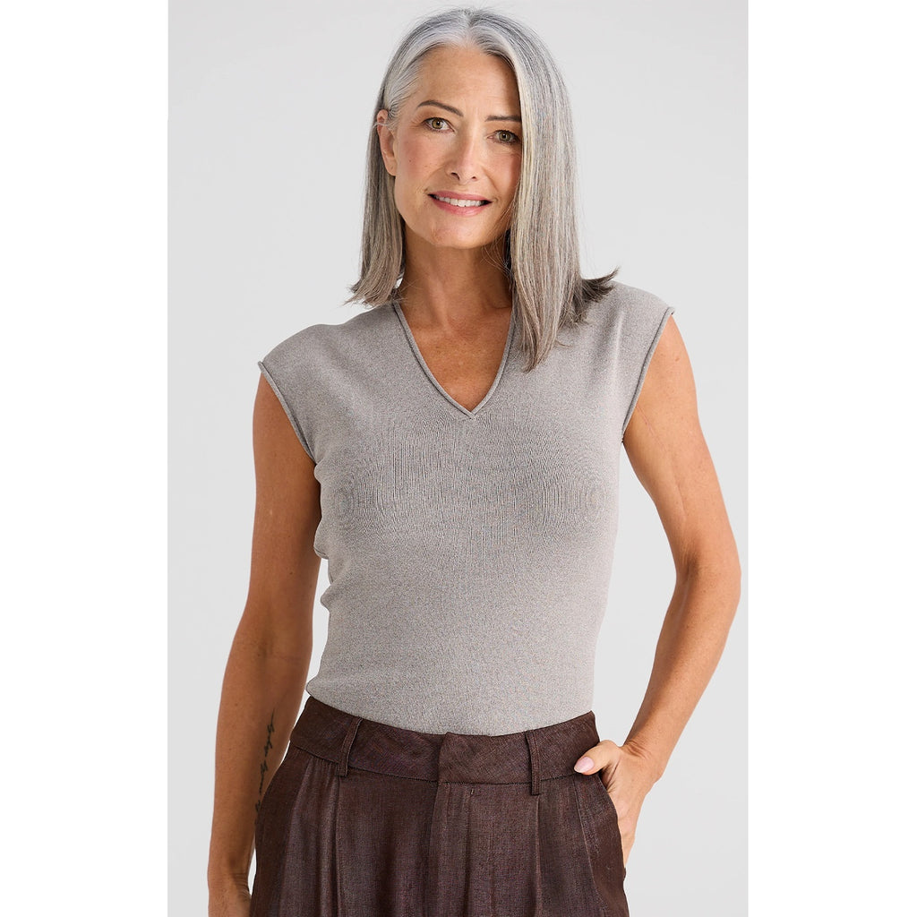Top Knit Clara - Oat Marle