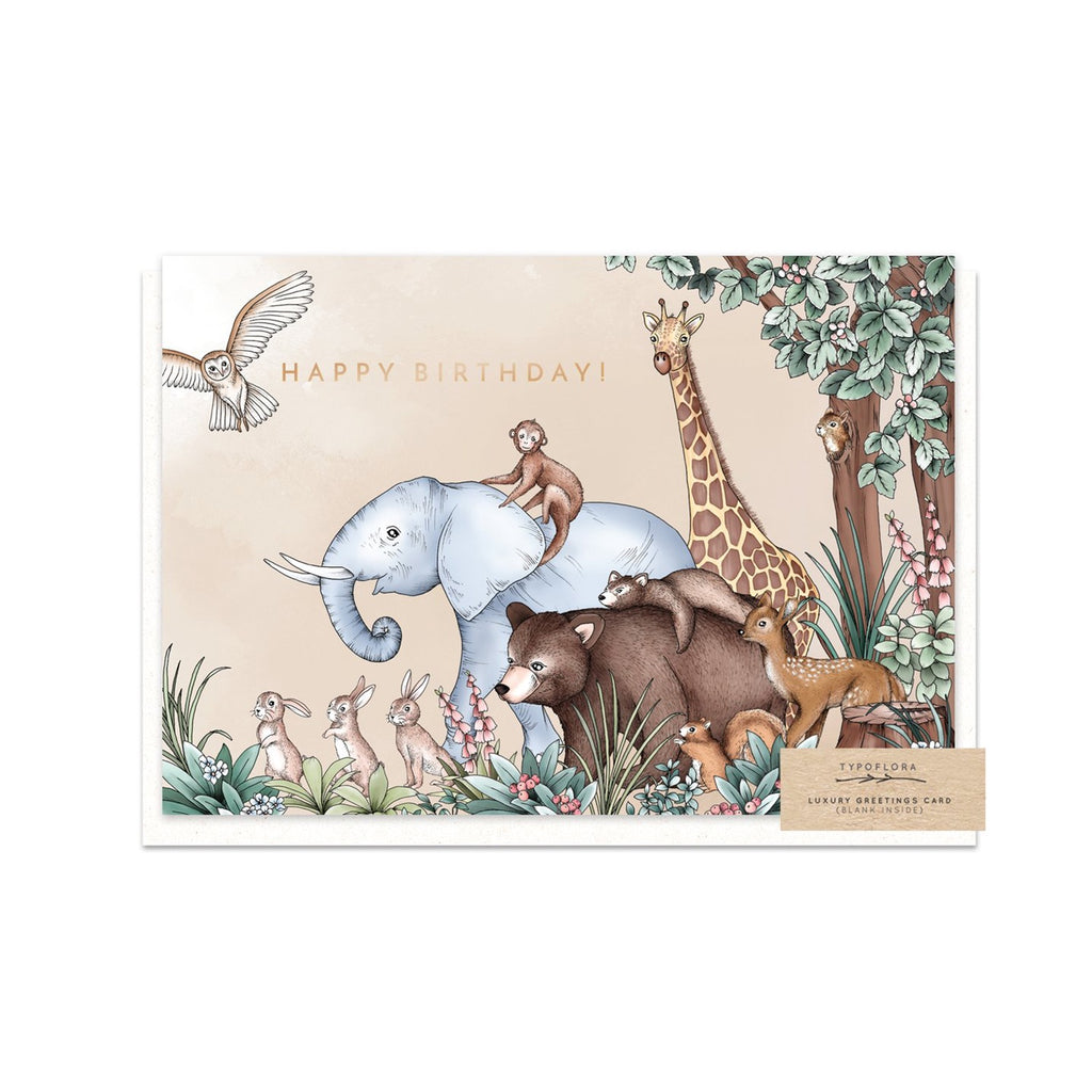 Card Woodland Birthday