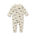 Zipsuit with Feet - Woolly Whales