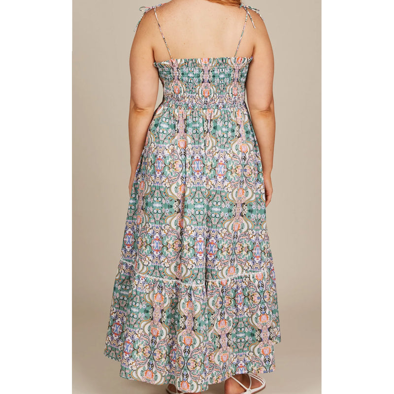 Dress Remi Shirred Maxi - Lotus Fleuron