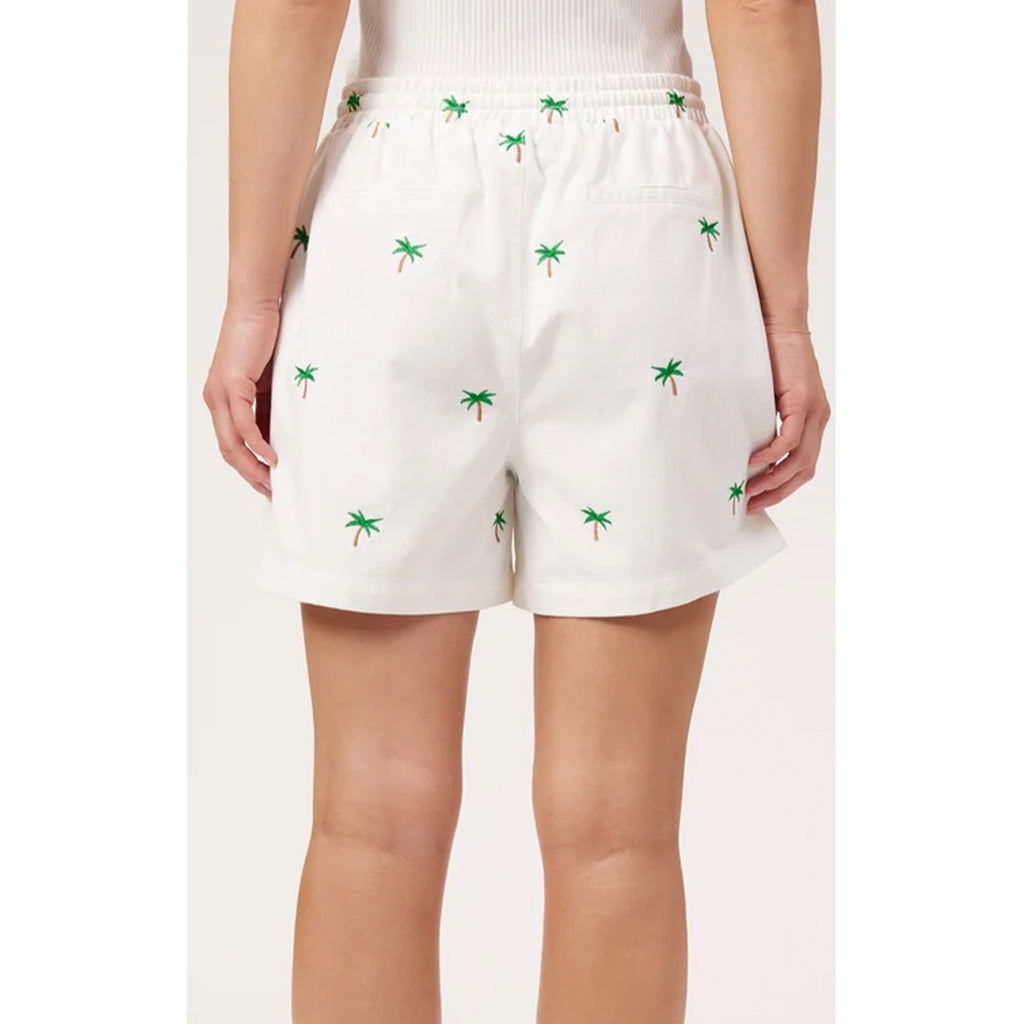 Shorts Mauritius Embroidered Denim - White