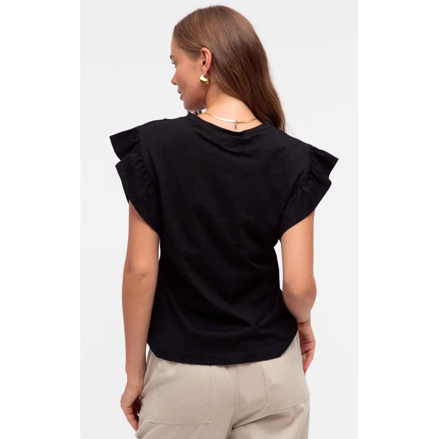 Top Sanctuary Flutter Tee - Black
