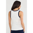 Tank Courtney - White w Navy