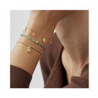 Bracelet Evil Eye Moon & Stars - Gold Plated