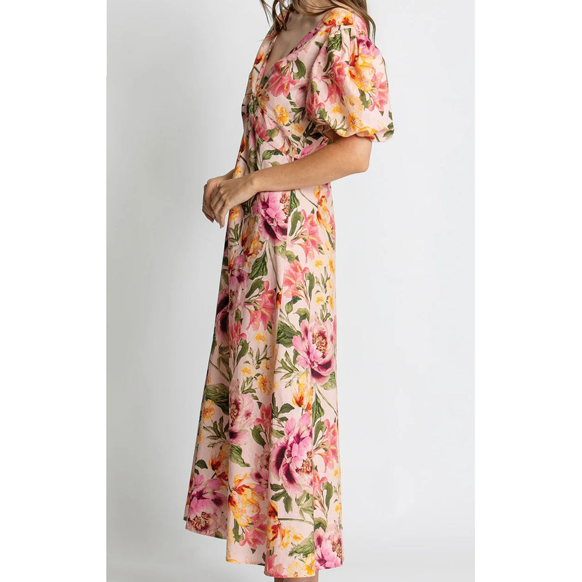 Dress Mia Puff Midi - Whispering
