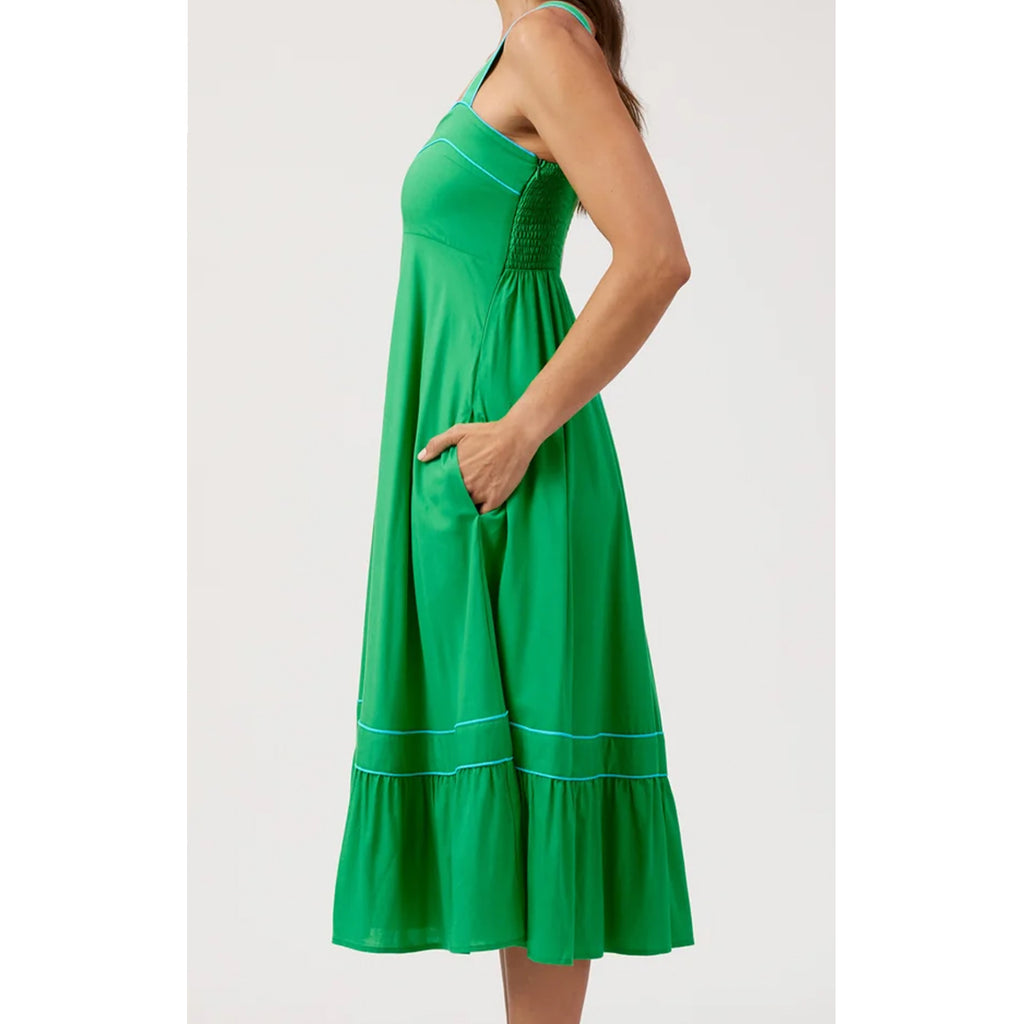 Dress Midi Positano Contrast - Green