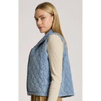 Vest - Sansi Quilted Crop Vest Denim