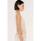 Top Alix Drawstring Knit - Beige