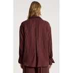 Top Calista Shirt - Mahogany