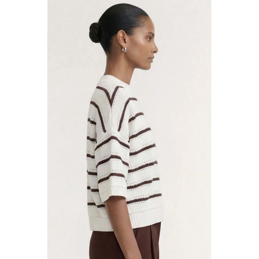 Knit Tee - Pillar Stripe