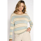 Top Solene Knit Stripe - Dusty Aqua Stripe