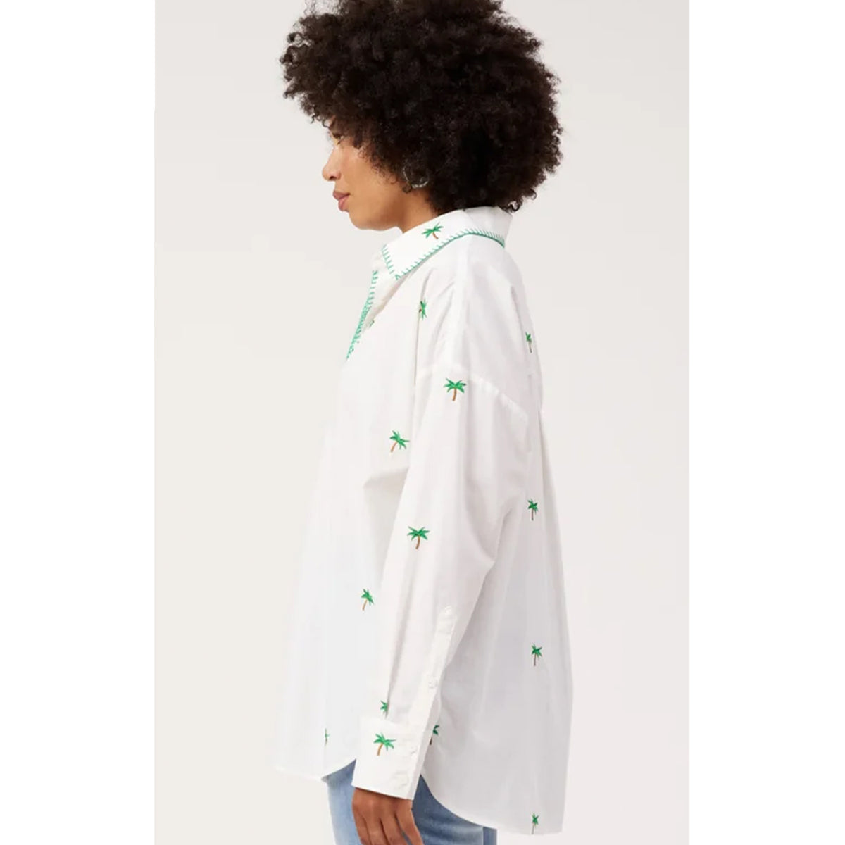 Top Mauritius Embroidered Shirt - White