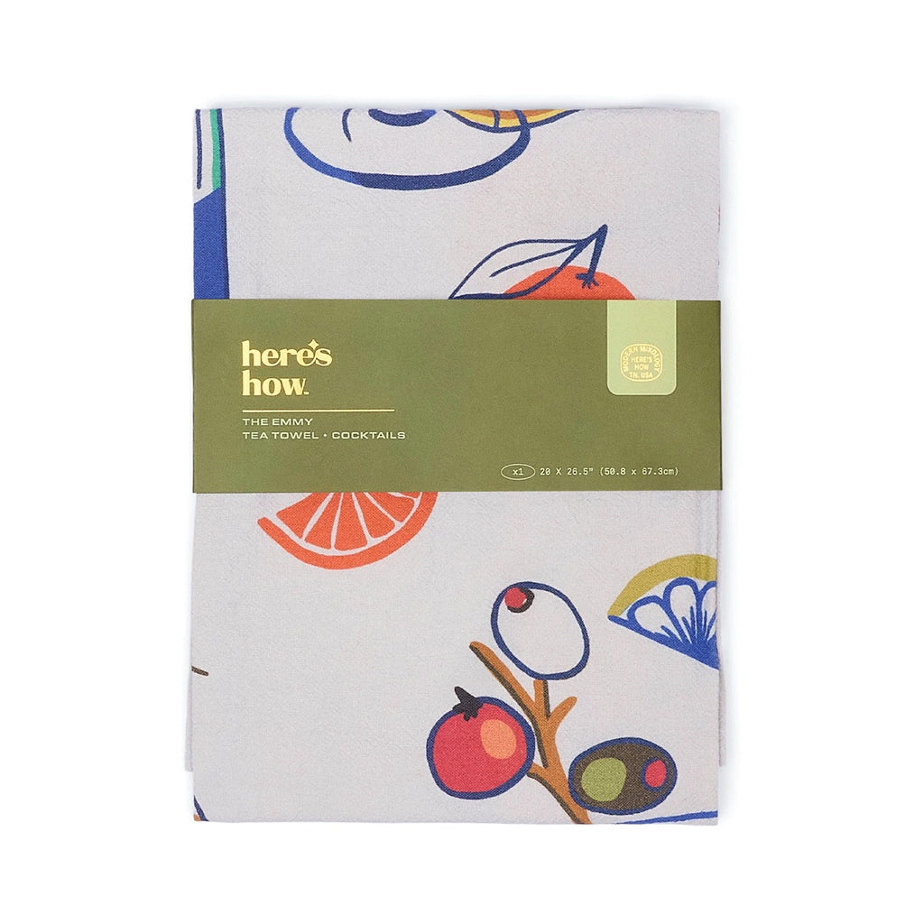 Tea Towel 'The Emmy' - Cocktails