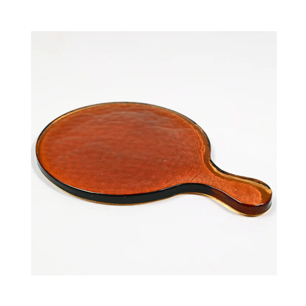 Board Handblown Glass Round - Amber