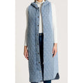 Vest - Sansi Quilted Long Vest Denim