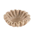 Bowl Marble Ruffle 25cm - Travertine