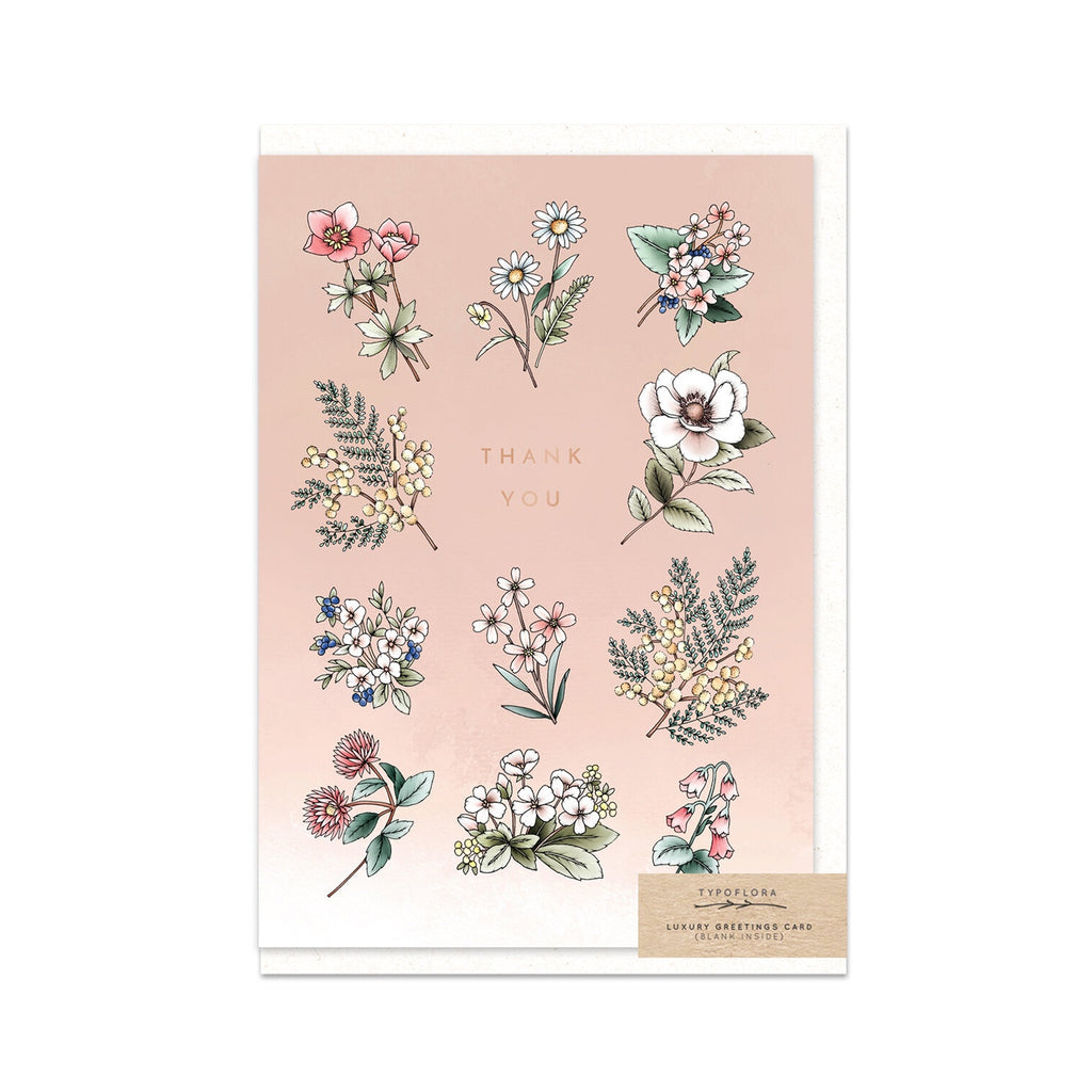 Card Wildflower Thank You