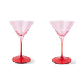 Martini Glass Set 2 'The Olive' - Blush & Cherry