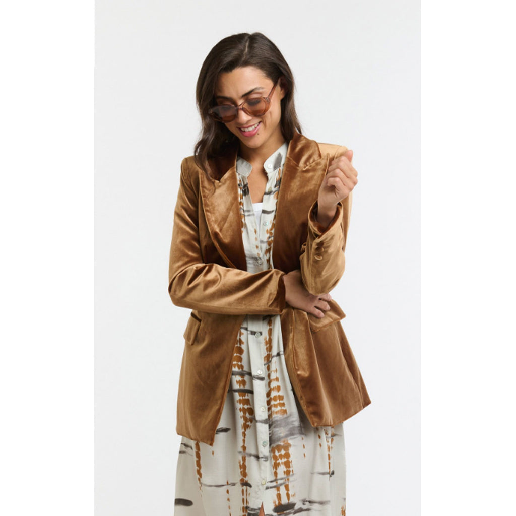 Jacket Jets Velvet - Camel