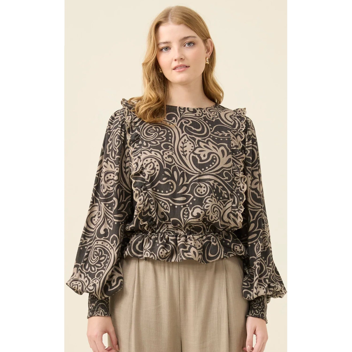 Top Grace Frill - Paisley