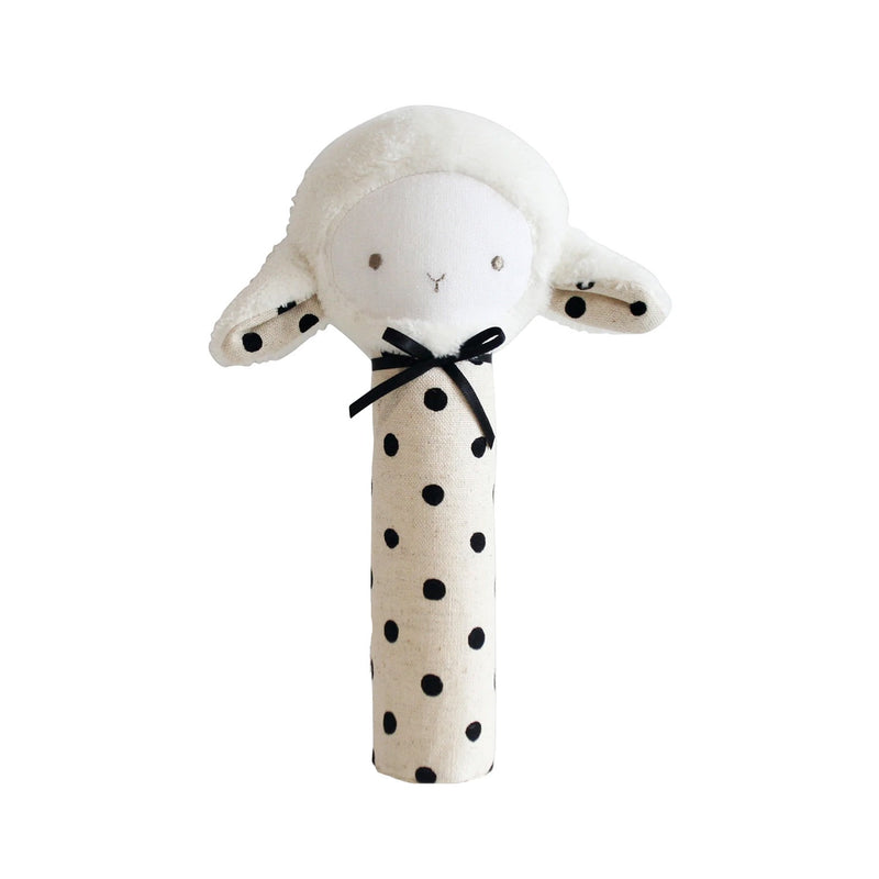 Squeaker Lamby Black Linen Spot