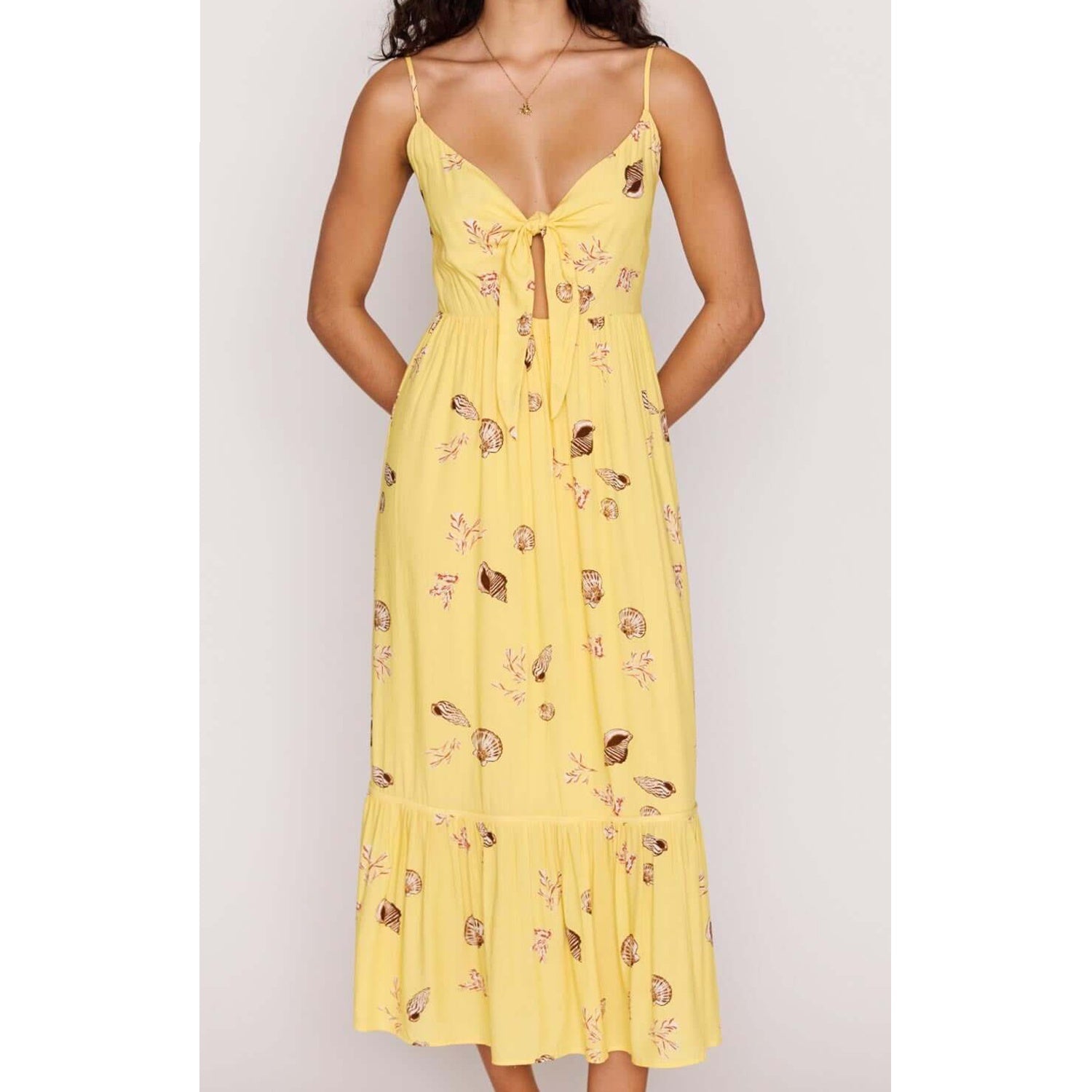 Dress Marisol Front Tie Midi - Butter Seashells