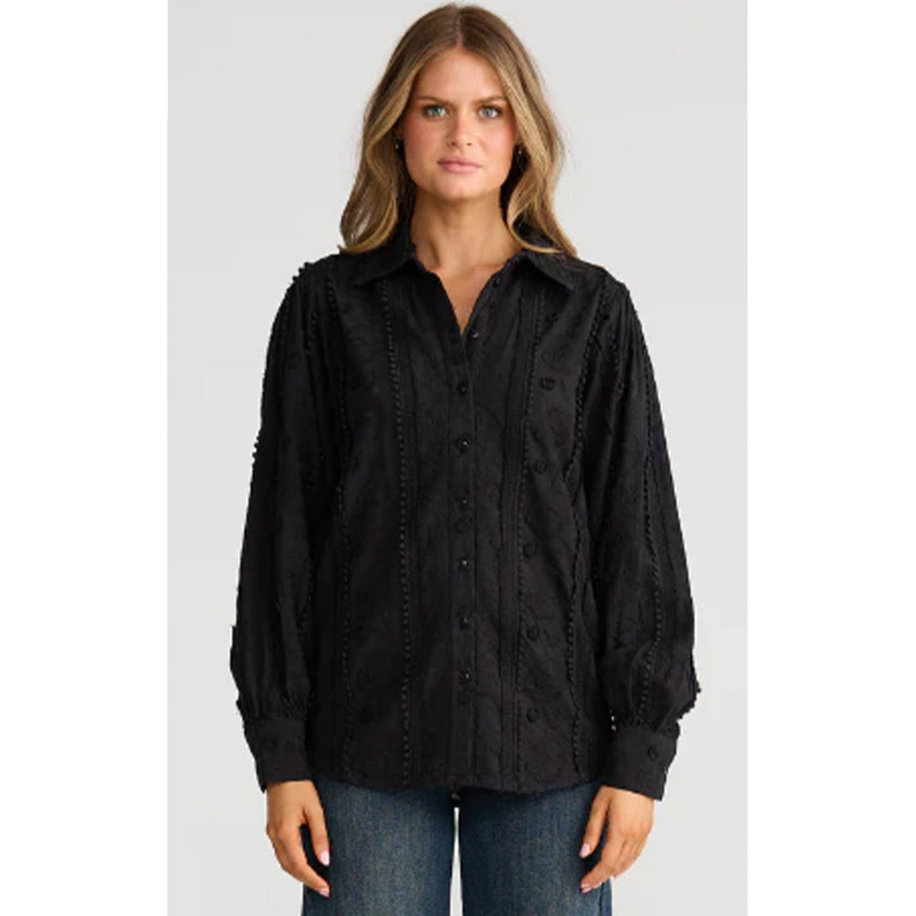 Top Flower Child Shirt - Black