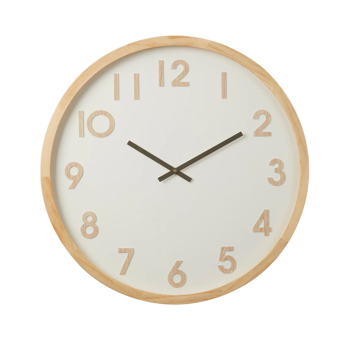 Wall Clock Leonard - Natural & White