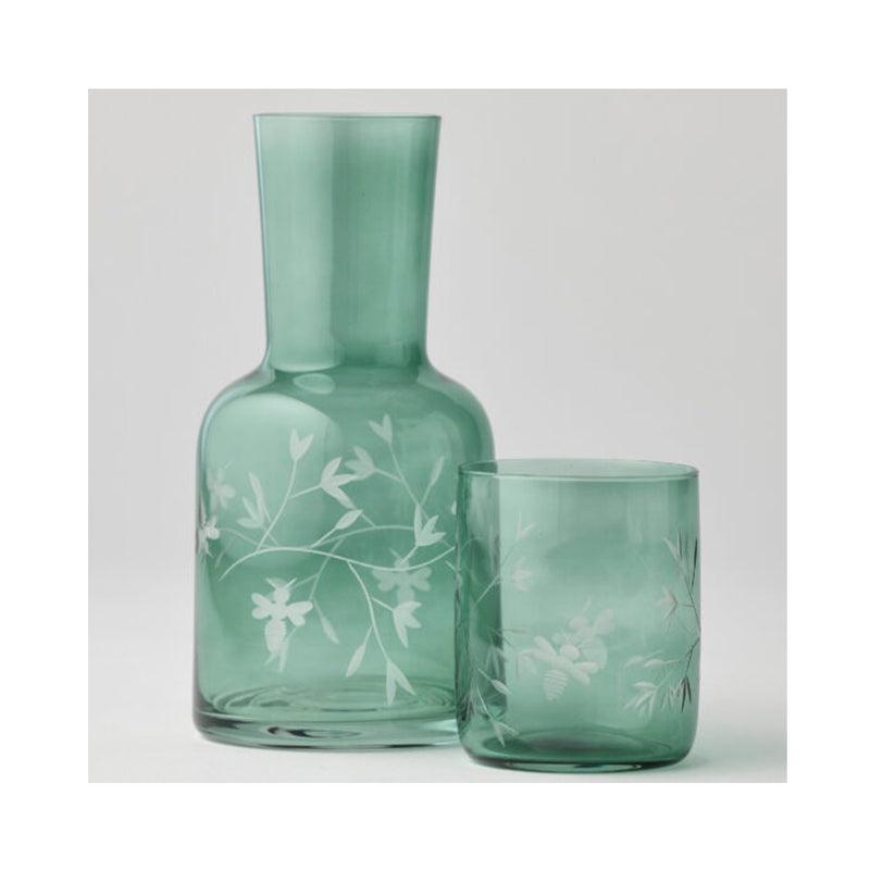 Carafe & Tumbler Blooming Bee - Teal